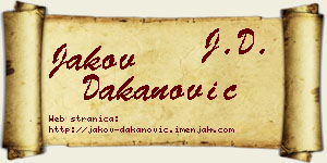 Jakov Dakanović vizit kartica